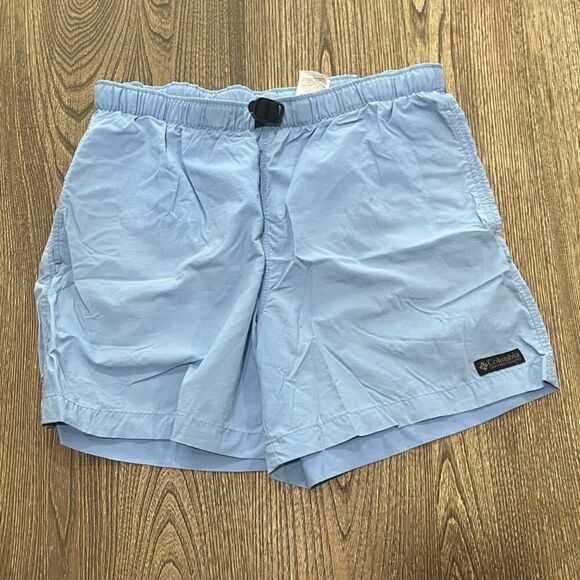 Columbia Pants - Columbia Vintage Mens Nylon Hiking Shorts High Rise Elastic Waist Blue Size M